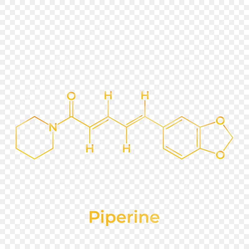 Công thức hóa học của Piperine trong hồ tiêu giúp cải thiện tiêu hóa